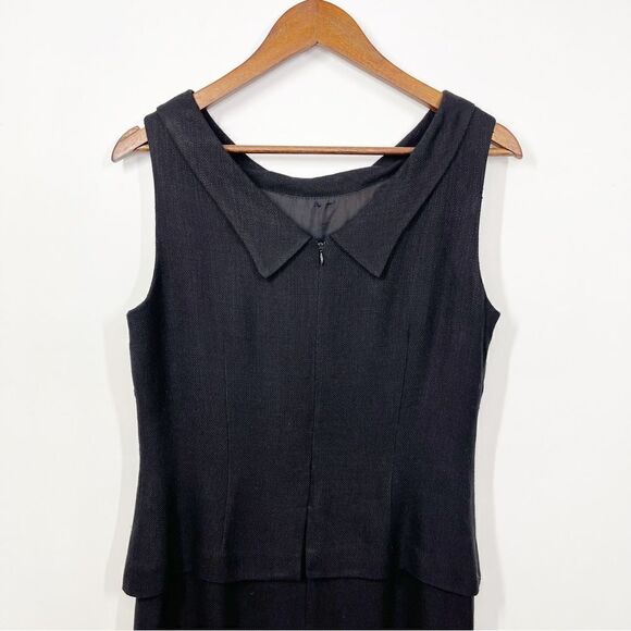 Donna Ricco New York Black Sleeveless Paneled Tank Dress Size 8 - Picture 5 of 10